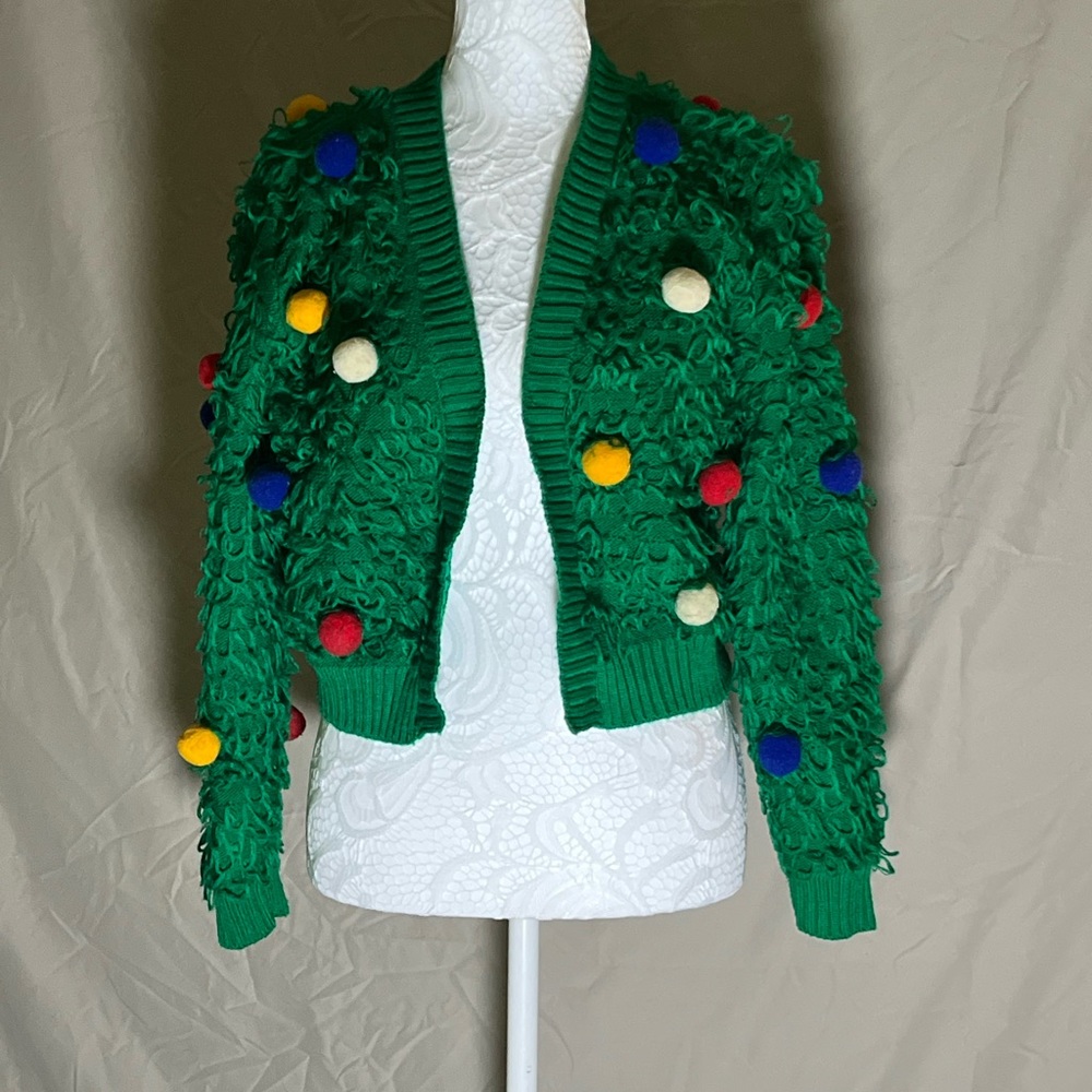 Mighty fine woman’s size medium Christmas tree cardigan